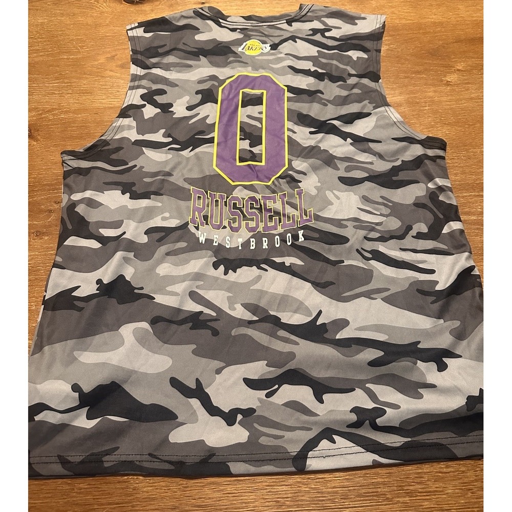 NBA Los Angeles Lakers Russell Westbrook Camo Tank Top Men's XL